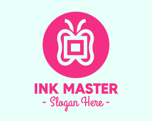 Abstract Pink Butterfly logo design