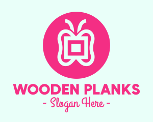 Abstract Pink Butterfly logo design