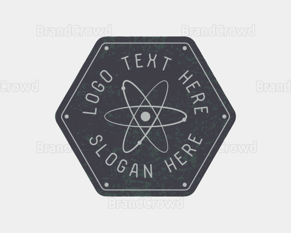 Hexagon Atomic Badge Logo