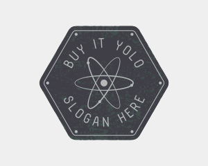 Hexagon Atomic Badge Logo