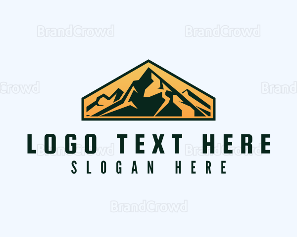 Mountain Peak Hiking Logo