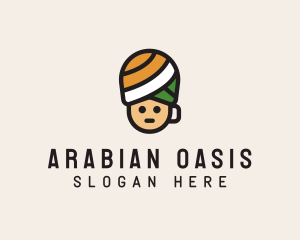Arabian - Turban Cup Man logo design