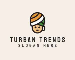 Turban Cup Man logo design