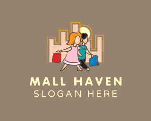 Shopping Mall - City Couple Shopping logo design