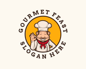 Gourmet Kitchen Chef logo design