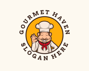 Gourmet Kitchen Chef logo design