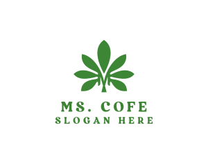 Cannabis Marijuana Plant logo design