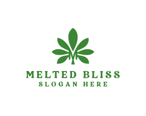 Cannabis Marijuana Plant logo design