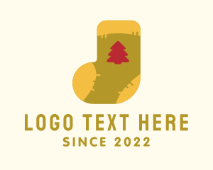 Festive Season - Christmas Tree Sock logo design