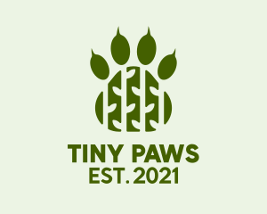 Bear Paw Print Forest  logo design