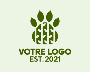 Bear - Bear Paw Print Forest logo design