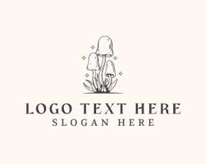 Fungi Mushroom Plant Logo