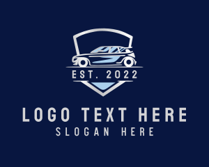 Auto Detailing - Car Driving Emblem logo design