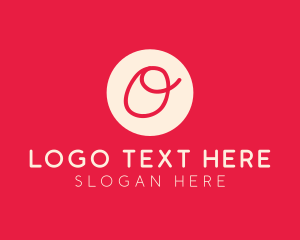 Yoga - Pink Handwritten Letter O logo design