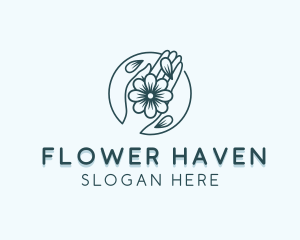 Flower Hand Skincare logo design