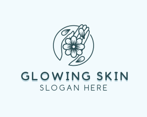 Flower Hand Skincare logo design