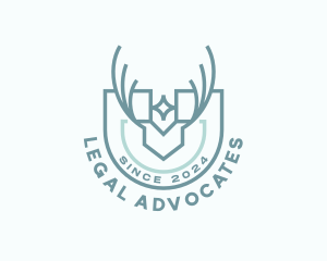 Deer - Deer Shield Crest logo design