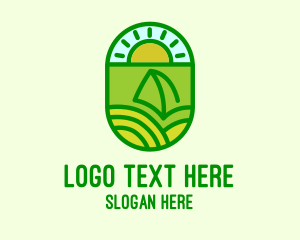 Sun - Natural Sustainable Plant logo design