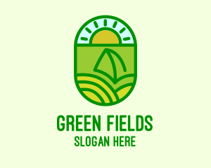 Fields - Natural Sustainable Plant logo design