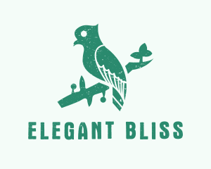 Birdwatch - Green Perched Bird logo design