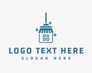 Clean - Broom House Clean logo design