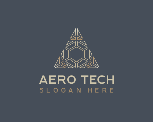 Tech Developer Pyramid logo design