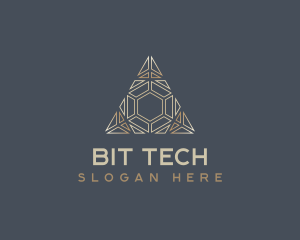 Tech Developer Pyramid logo design