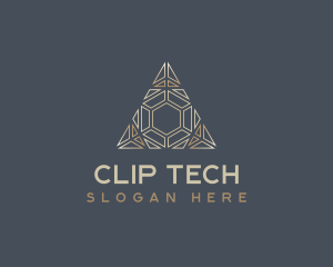 Tech Developer Pyramid logo design