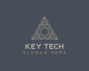 Tech Developer Pyramid logo design