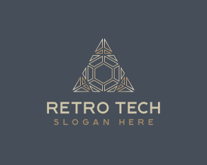 Tech Developer Pyramid logo design