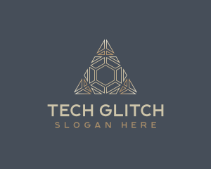 Tech Developer Pyramid logo design