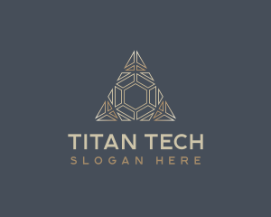 Tech Developer Pyramid logo design