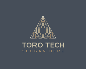 Tech Developer Pyramid logo design