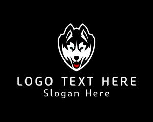 Wolf - Fierce Wolf Shield logo design