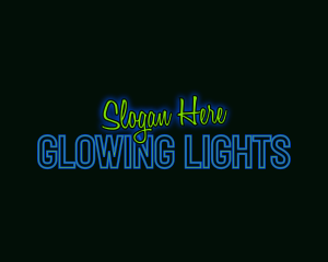 Lights - Neon Club Wordmark logo design