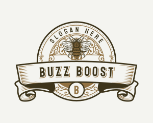 Organic Honey Bee logo design