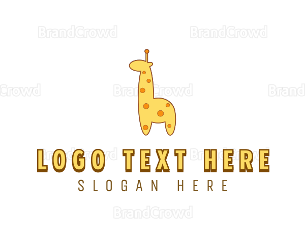 Cute Giraffe Toy Logo