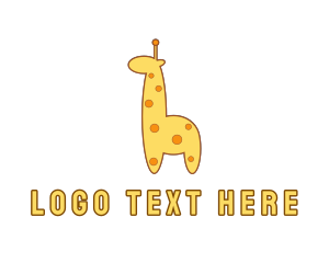 Yellow Baby - Cute Yellow Giraffe logo design