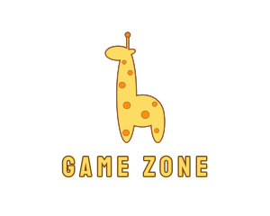 Toy Shop - Cute Yellow Giraffe logo design