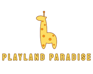 Childhood - Cute Yellow Giraffe logo design
