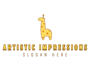 Cute Giraffe Toy logo design