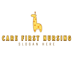 Nursing - Cute Giraffe Toy logo design