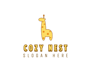 Crib - Cute Giraffe Toy logo design