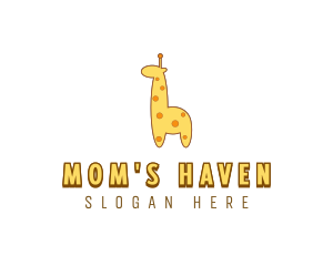 Mom - Cute Giraffe Toy logo design