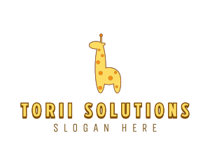 Cute Giraffe Toy logo design