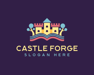 Learning Kindergarten Castle logo design