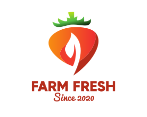 Fresh Organic Carrot logo design