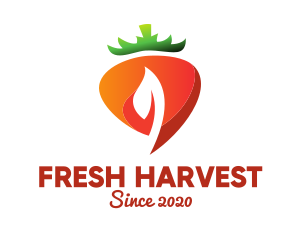 Fresh Organic Carrot logo design