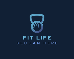 Kettlebell Fitness Workout logo design