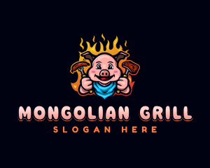 Barbecue Pig Grill logo design